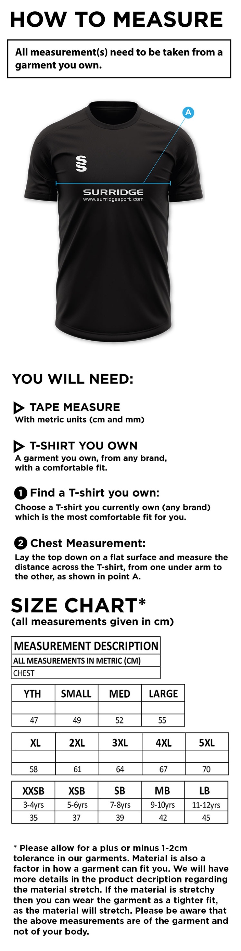 Educators - Dual Solid Colour Polo - Men's Fit - Size Guide